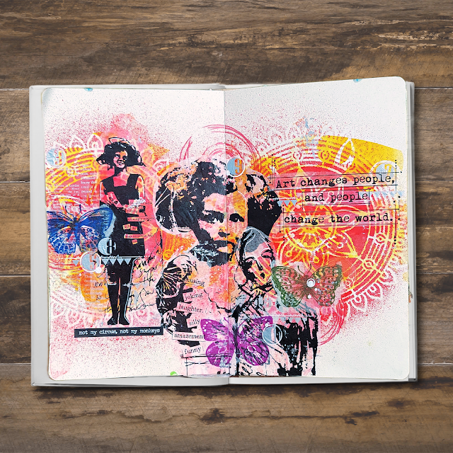 Unleashing my inner artist with "Just for Me" art journaling by Lou Sims