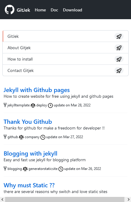 github pages web template for jekyll free download source code gratis