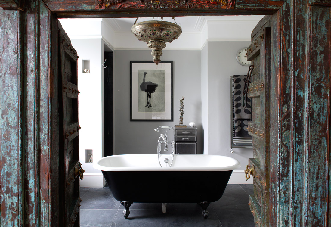 Down and Out Chic Interiors Black Clawfoot Tubs