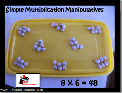 Basic math manipulatives that can be found in your kitchen.  Ideas from Raki's Rad Resources.  beans