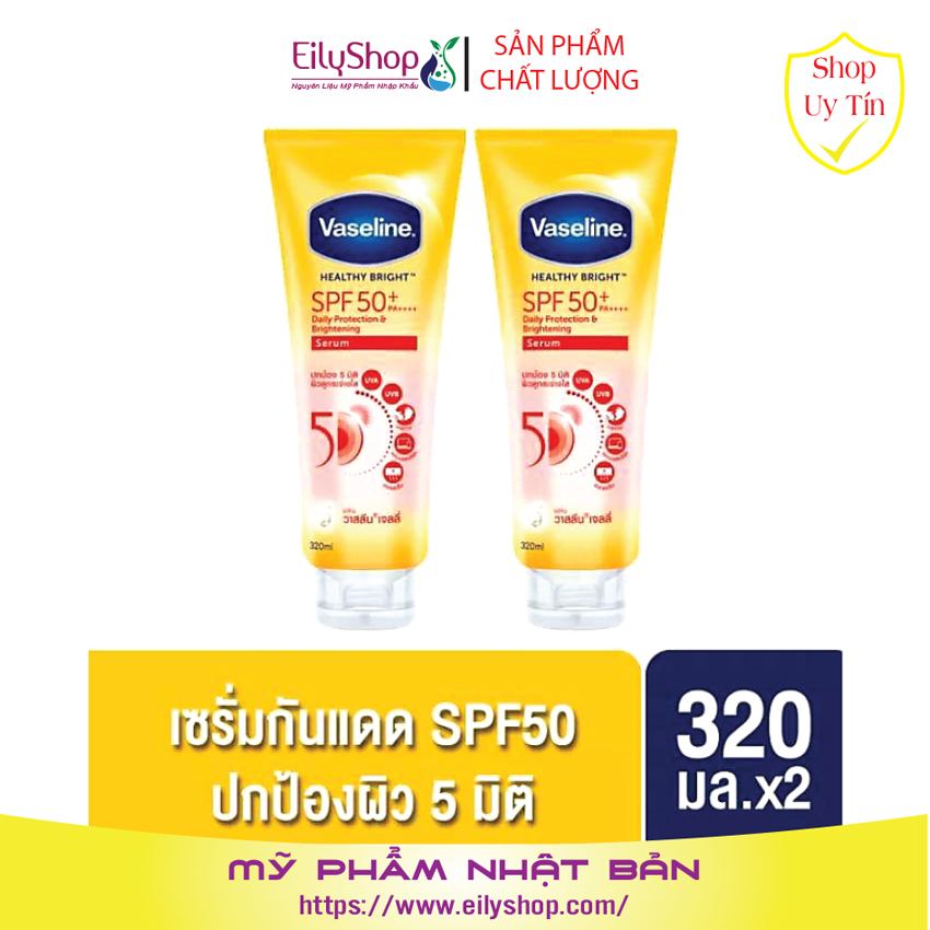 Sữa Dưỡng Thể Trắng Da Toàn Thân Chống Nắng Vaseline Healthy Bright Sun + Pollution Protect SPF 50+ PA++++ Shop Mỹ Phẩm Nhập Khẩu Thailan