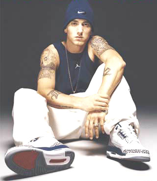 Eminem with his favorite shoe