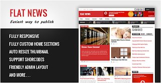 Flat News - News & Magazine templat for Blogger