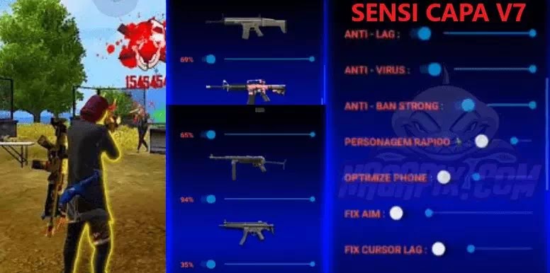 Cara Menggunakan Sensi Capa FF V7 di Free Fire-1