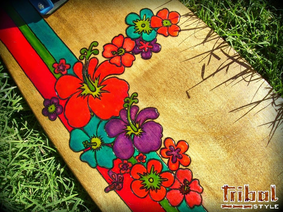 Tribal Style - Flower Power Longboard