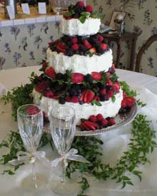 fruit wedding cake design