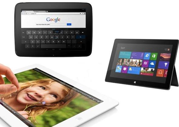 iPad 4 vs Nexus 10 vs Surface Tablets Specs Comparison and Review