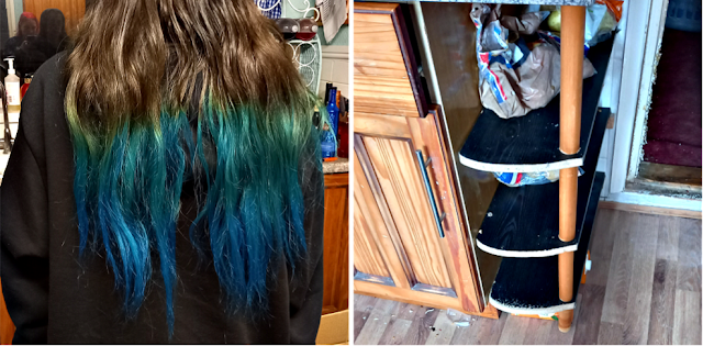 Dyed hair and new shelves