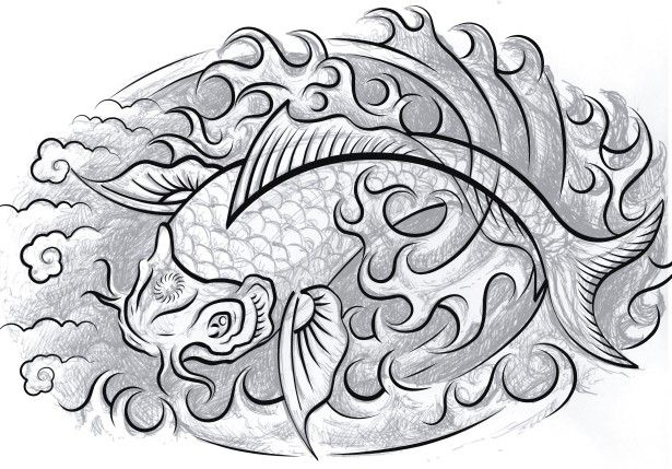 tattoos of fish. koi fish tattoo design. this