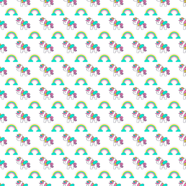 Papers of the Unicorns Clip Art for Scrapbooking. 