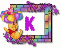 Abecedario de Winnie the Pooh Volando con Globos.