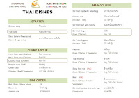 Thai Menu