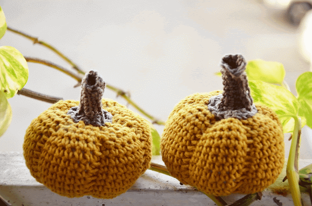 Crochet pumpkin handmade by TomToy, Halloween Home Fall Autumn decor