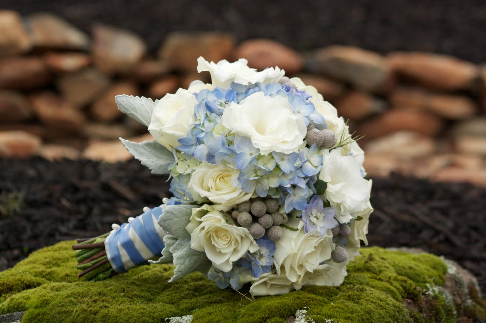 Blue Wedding Boutonnieres