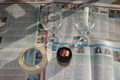 What you need to make your chalkboard wine glasses