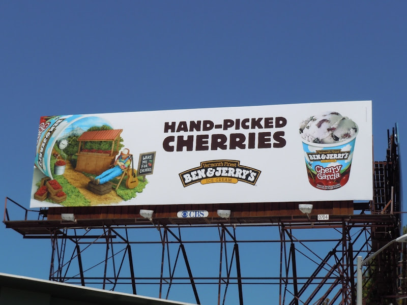 Ben and Jerry's Hand-picked Cherries billboard