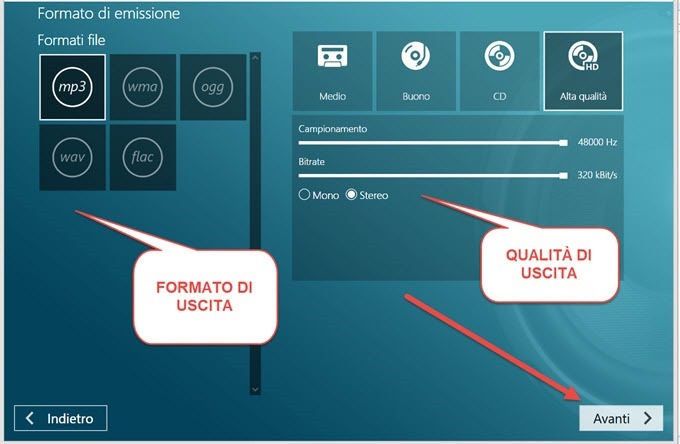 formato-qualità-uscita