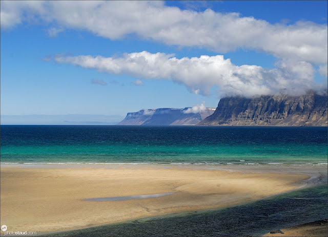 Colorful landscape of Western fjords, Iceland