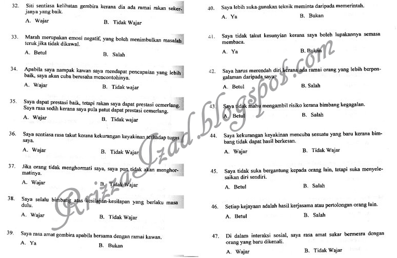 Rrizza Izad: Contoh Soalan MEdSI