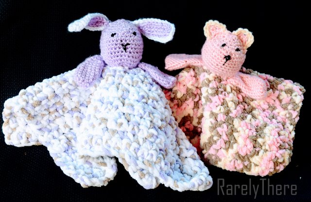 bunny lovey bear lovey crochst handmade lovies