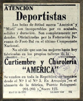 Publicidad de Fábricas América Pedro P. Diaz 1933