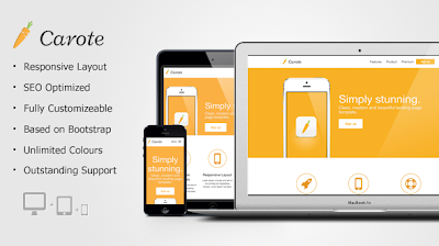 Carote Responsive App Landing Page NULLED