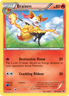 Braixen Fates Collide Pokemon Card