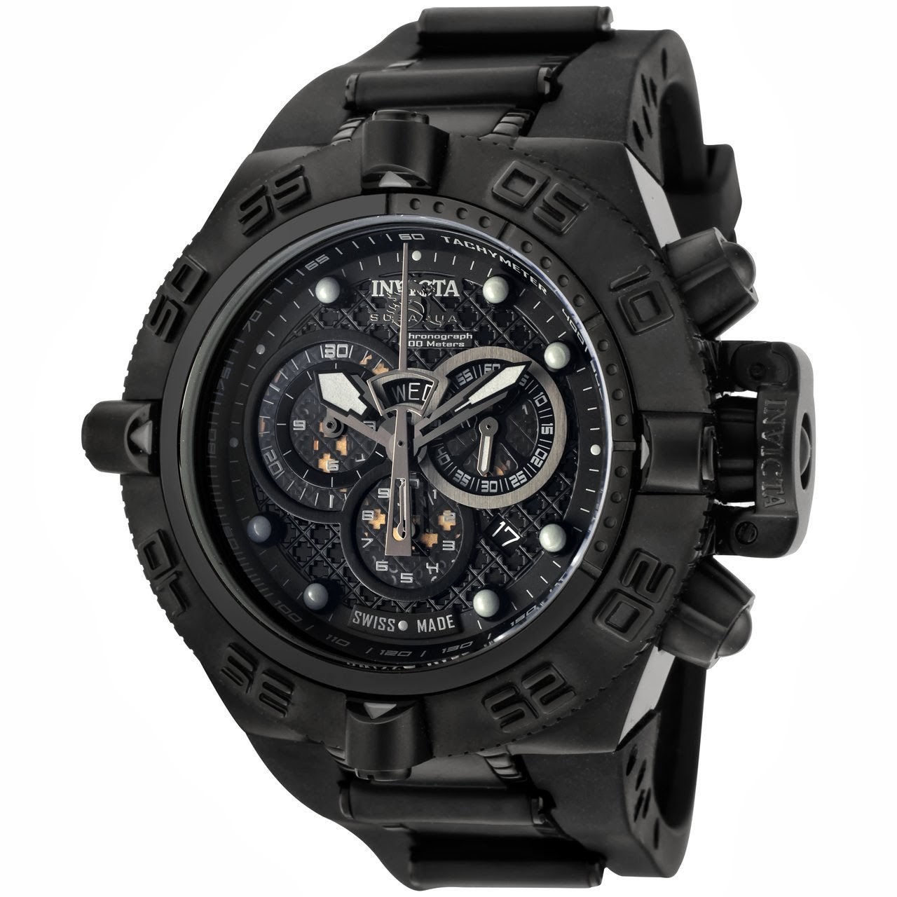 ... Subaqua+Noma+IV+Stainless+Steel+and+Black+Polyurethane+Watch+for+Men