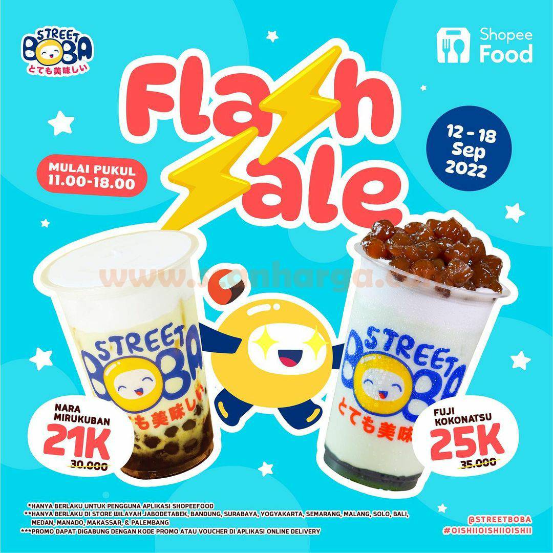 Promo STREET BOBA SHOPEEFOOD FLASH SALE