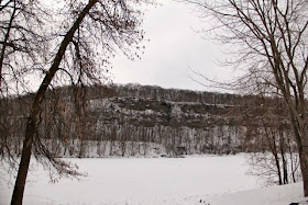 ice and snow covered St. Croix river