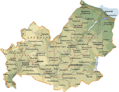Molise Map Geography Regions