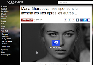  Maria Sharapova, ses sponsors la lâchent les uns après les autres ...