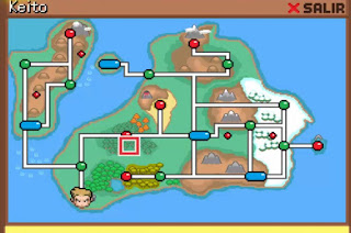 Pokemon El Eslabon Perdido para Android Mapa Region de Keito