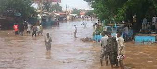 Flooding caused by torrential rains in Sudan