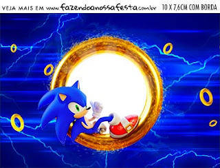 Fiesta de Sonic: Etiquetas para Candy Bar para Imprimir Gratis.