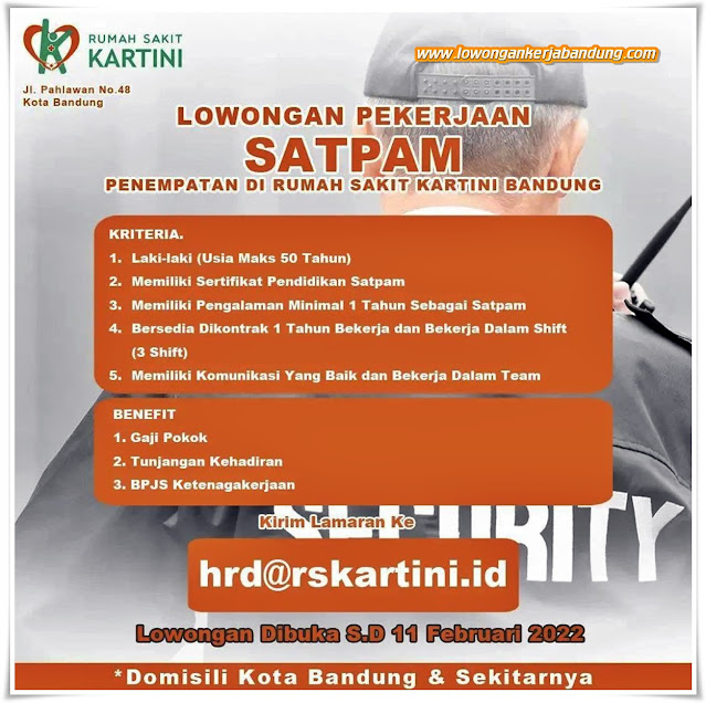 Loker Bandung Satpam RS Kartini Bandung