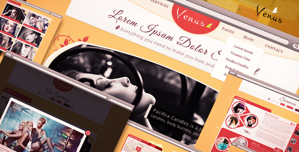 Venus - Beauty Center PSD Template - Health & Beauty Retail