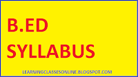 b.ed syllabus download pdf, b.ed 2018 syllabus