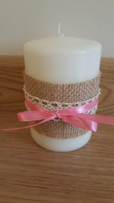 DIY embellished candles set