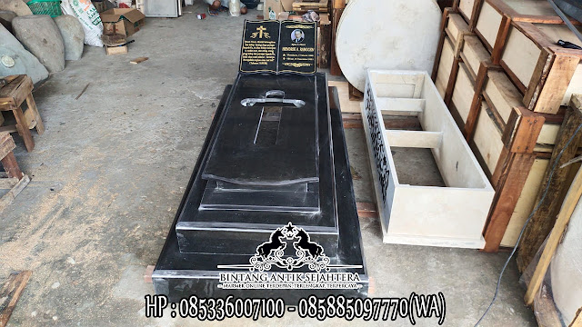 Contoh Pemasangan Makam Kristen Model 3 Tingkat Batu Granit