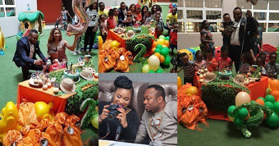 Tonto Dikeh and her estranged Husband unite to Celebrate their Son, King’s Birthday