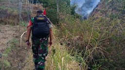  Aparat Gabungan Berjibaku Padamkan Kebakaran Lahan Di BTN Gunung Merbabu