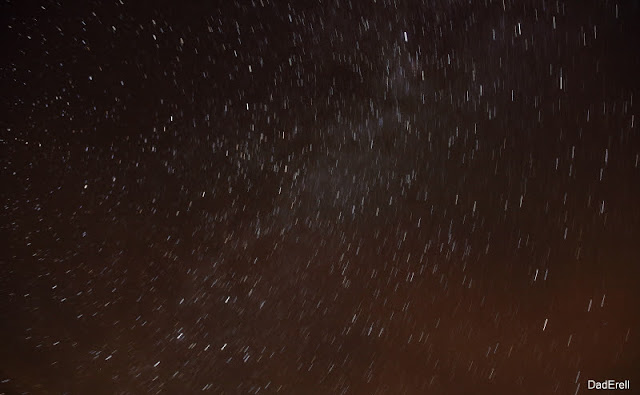 Cercle des étoiles dans la nuit