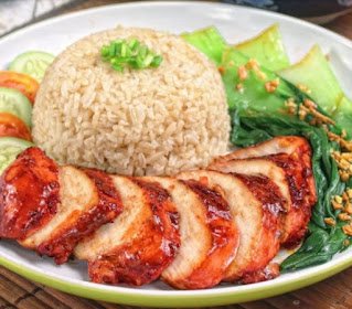 Charsiu Chicken and Rice Hainan