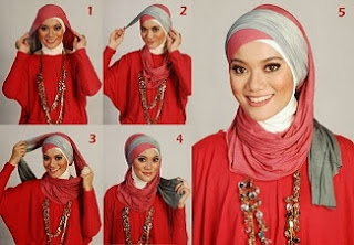 panduan memakai jilbab beserta gambar tutorial