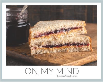 On My Mind ♥ KitchenParade.com, peanut butter and jelly sandwiches on the front step.