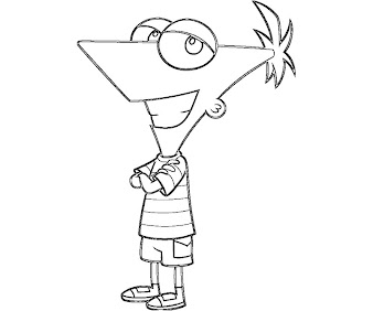 #7 Phineas Flynn Coloring Page