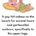 A guy fell asleep on the beach