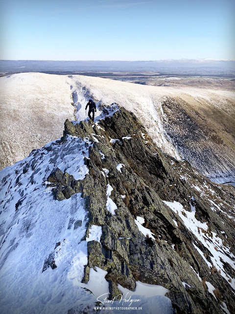 Blencathra walk via Sharp Edge in the snow - one of my best Lake District ridges