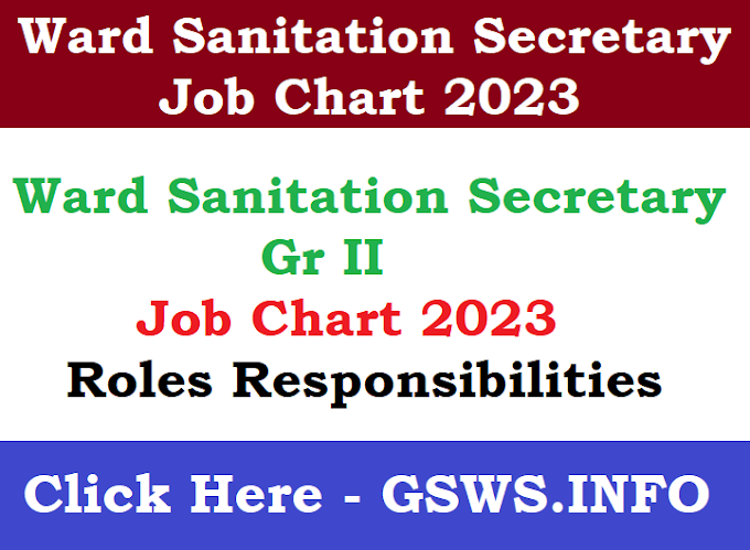 Ward Sanitation Secretary Gr II Job Chart 2023 Roles Responsibilities of Sanitation & Environment Secretary Gr 2